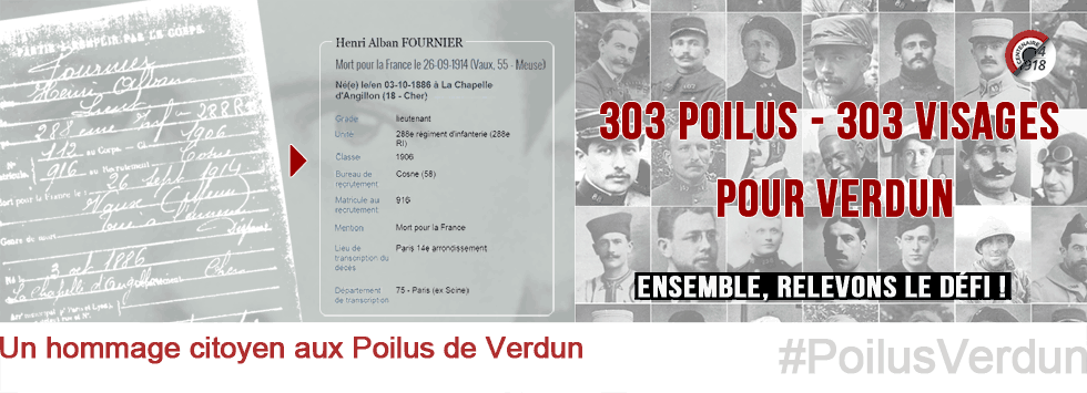 303 poilus - 303 visages pour Verdun 